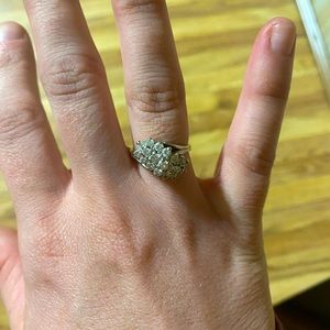 1/2 ct diamond waterfall bypass ring